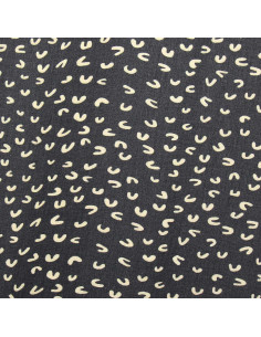 Tissu mousseline imprimée - Abstrait noir 2