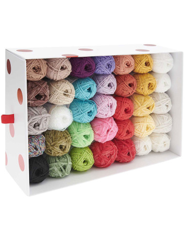 Coffret 35 pelotes de coton Ricorumi - Shrooom