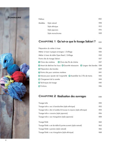 Livre leçon de tissage Sakiori