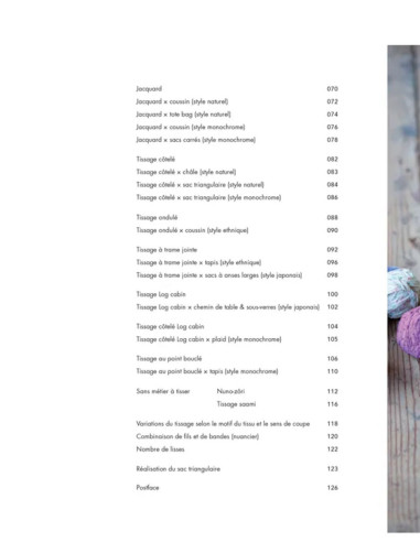 Livre leçon de tissage Sakiori