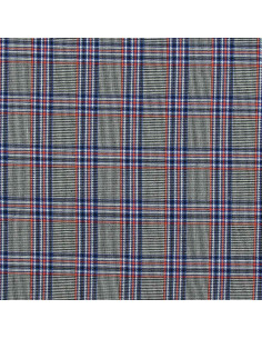 Tissus tartan écossais vogue - Bleu, noir et orange 2