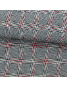 Tissus tartan écossais vogue - Noir et rouge