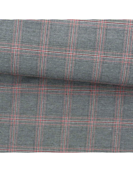 Tissus tartan écossais vogue - Noir et rouge