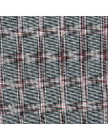 Tissus tartan écossais vogue - Noir et rouge