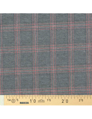 Tissus tartan écossais vogue - Noir et rouge