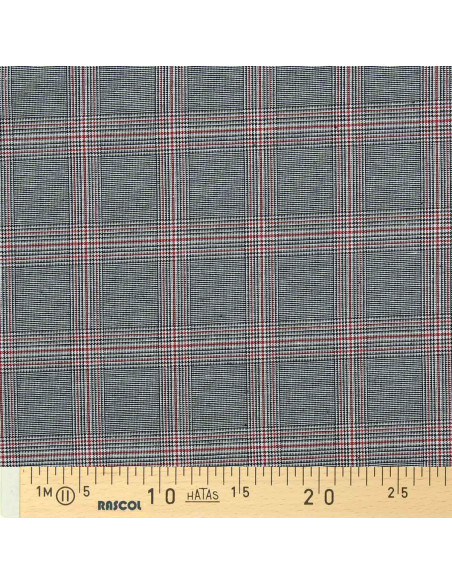 Tissus tartan écossais vogue - Noir et rouge