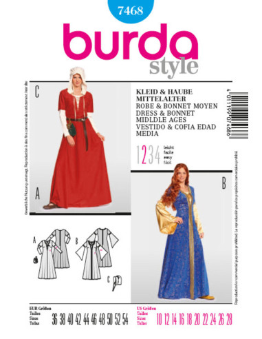 Patron de robe historique - Burda 7468