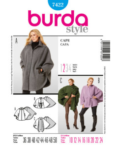 Patron de cape - Burda 7422