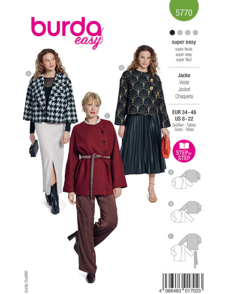 Patron de veste - Burda 5770