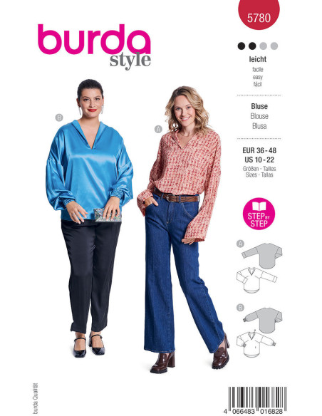Patron de blouse - Burda 5780