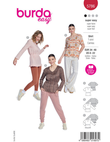 Patron de T-shirt - Burda 5786