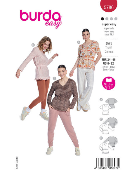 Patron de T-shirt - Burda 5786
