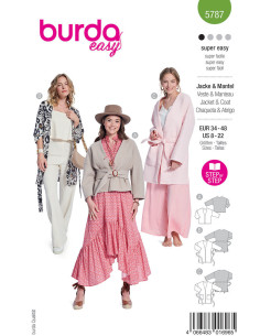 Patron de veste et manteau - Burda 5787