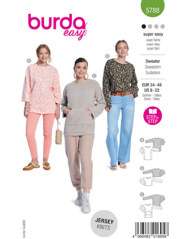 Patron de sweat - Burda 5788