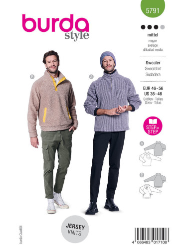 Patron de sweat - Burda 5791