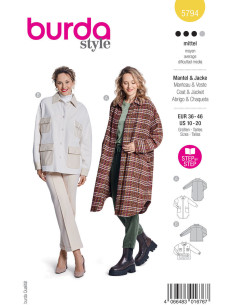 Patron de veste et manteau - Burda 5794