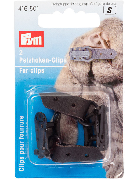 Clips pour manteaux fourrure - Marron