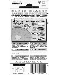 1 lame de rechange pour cutter Olfa - 45 mm 2