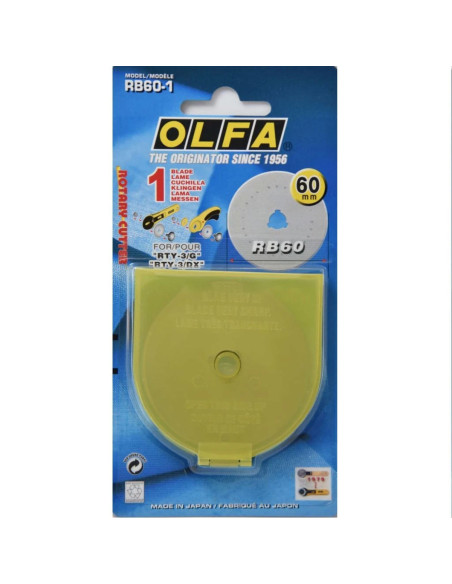 1 lame de rechange pour cutter Olfa - 60 mm