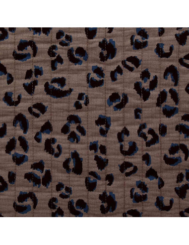 Tissu coton matelassé - Fauve taupe