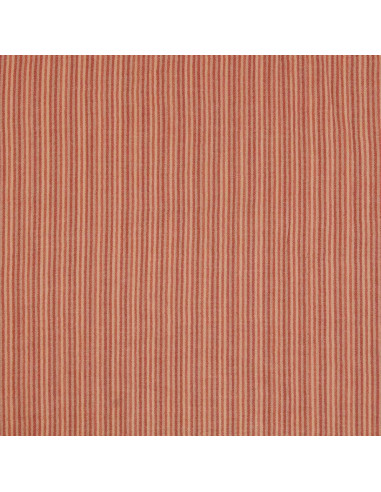 Tissu double gaze gaufrée rayures - Skin et paprika