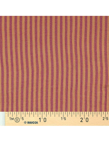 Tissu double gaze gaufrée rayures - Cassonade et Dahlia