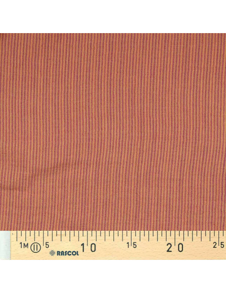 Tissu double gaze gaufrée rayures - Cassonade et Dahlia