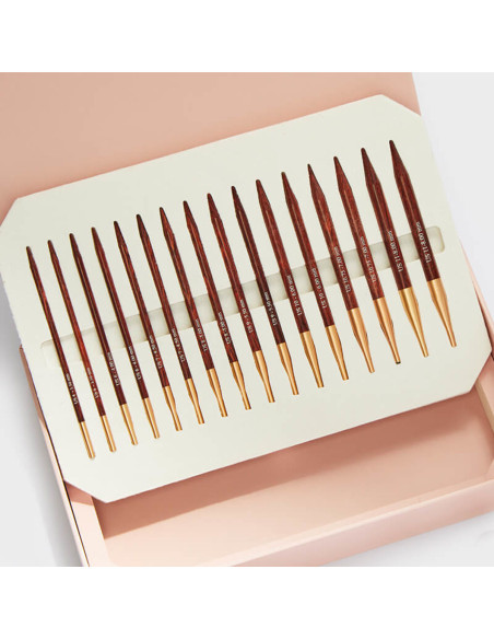Coffret aiguilles à tricoter circulaires KnitPro Symfonie Rose