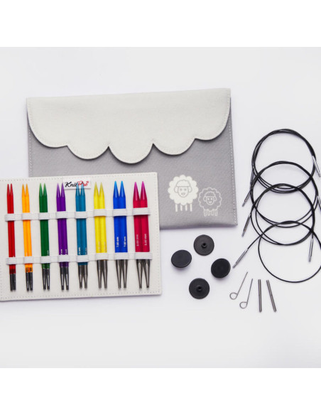 Trousse aiguilles à tricoter circulaires KnitPro Deluxe Spectra
