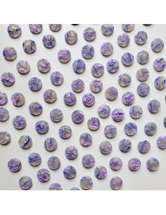 Paquet de 15 boutons en biorésine 15 mm 4 trous - Quartz 2