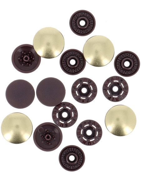 Boutons pression magiques sans pince 14 mm - Finition métal or