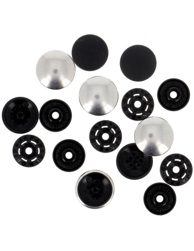 Boutons pression magiques sans pince 14 mm - Finition métal argent