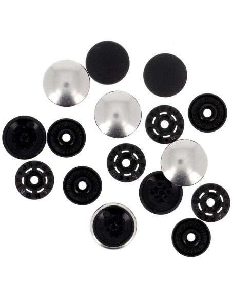 Boutons pression magiques sans pince 14 mm - Finition métal argent