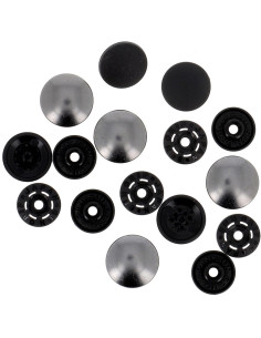 Boutons pression magiques sans pince 14 mm - Finition métal canon de fusil 2