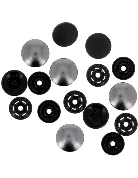 Boutons pression magiques sans pince 14 mm - Finition métal canon de fusil