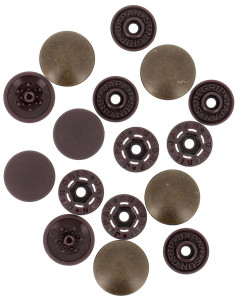Boutons pression magiques sans pince 14 mm - Finition métal cuivre 2