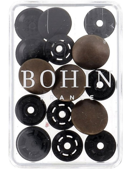 Boutons pression magiques sans pince 14 mm - Finition métal cuivre