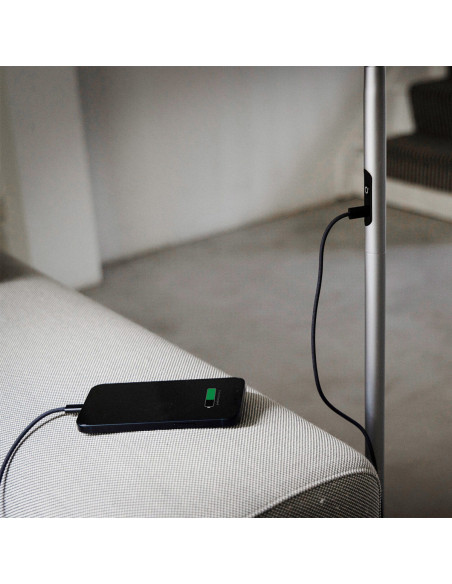 Lampe sur pied Daylight Slimline 4 - Acier brossé