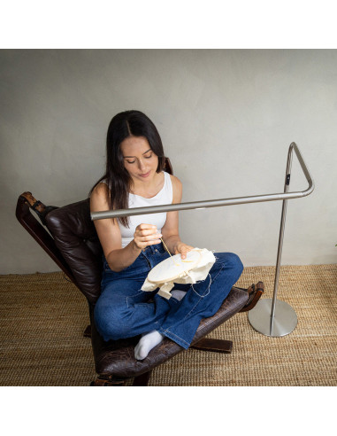 Lampe sur pied Daylight Slimline 4 - Acier brossé