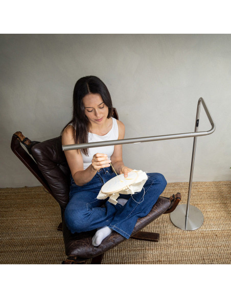 Lampe sur pied Daylight Slimline 4 - Acier brossé