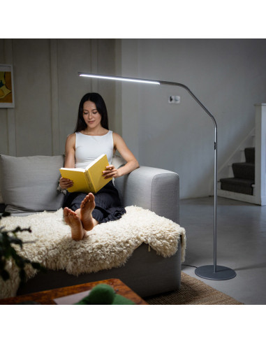 Lampe sur pied Daylight Slimline 4 - Gris glace