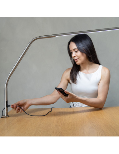 Lampe sur table Daylight Design Slimline 4 - Acier brossé