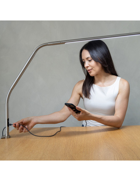 Lampe sur table Daylight Design Slimline 4 - Acier brossé