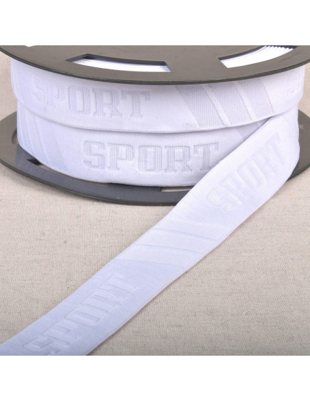 Elastique caleçon sport en relief - Blanc
