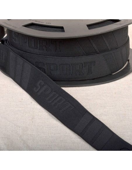 Elastique caleçon sport en relief - Noir