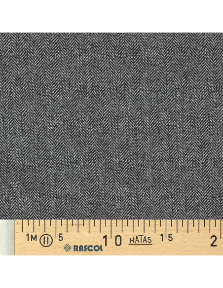 Tissu drap de laine tweed pour manteau - Gris moyen