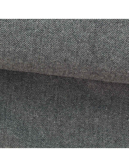 Tissu drap de laine tweed pour manteau - Gris clair