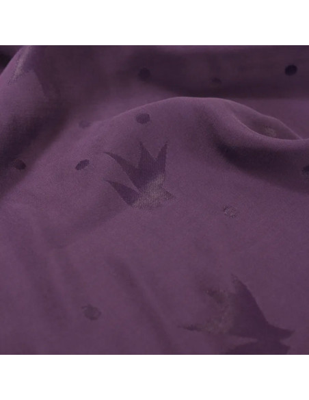 Tissu jacquard de viscose Streli Violet - Églantine & Zoé
