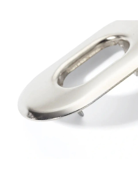 Tourniquet ovale pour sacs - Argent