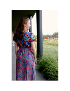 Tissu viscose Nerida Hansen - Colorful garden plum 2